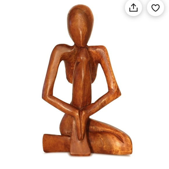 G6Collection Accents G6 Collection Praying Man Wooden Statue Peace